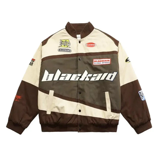 MOTORSPORT JACKET - BROWN/WHITE