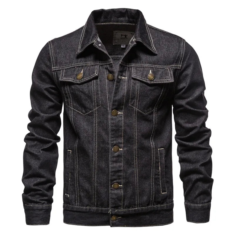 Black denim jeans jacket best sale