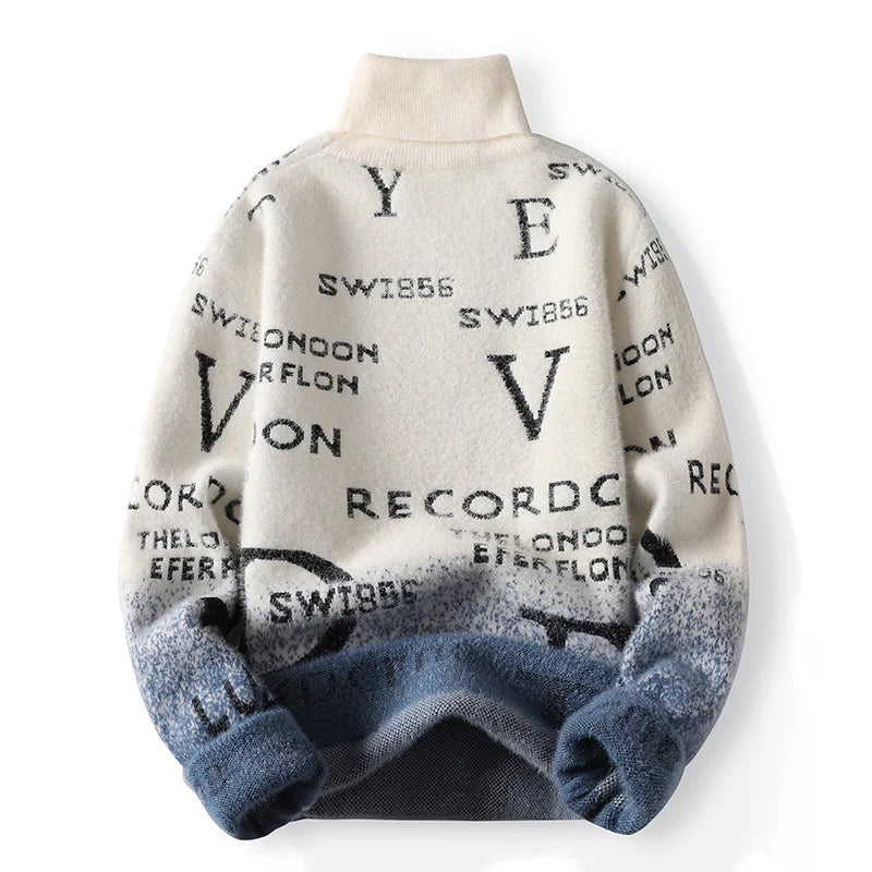 LETTER SWEATER TURTLENECK