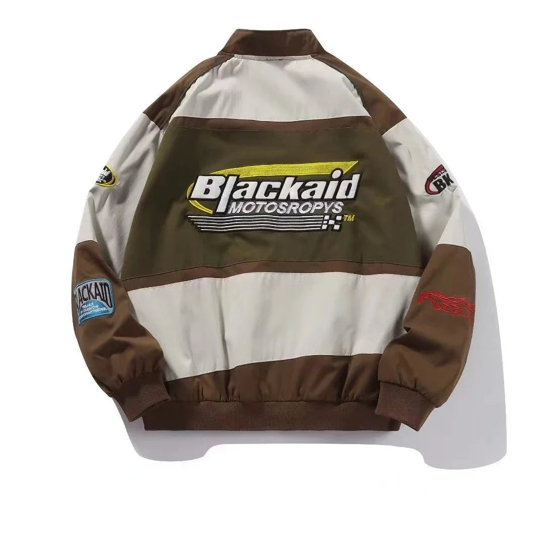 MOTORSPORT JACKET - BROWN/WHITE